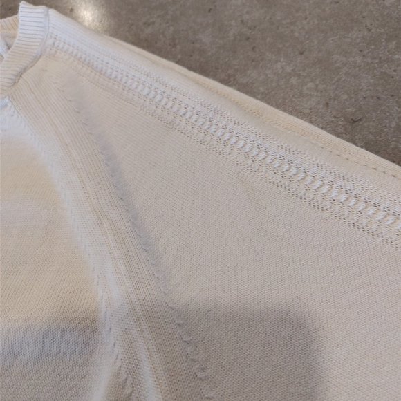BANANA REPUBLIC Women's Button-Down Cardigan w/Sleeve Details - Ivory - Medium - Picture 10 of 12